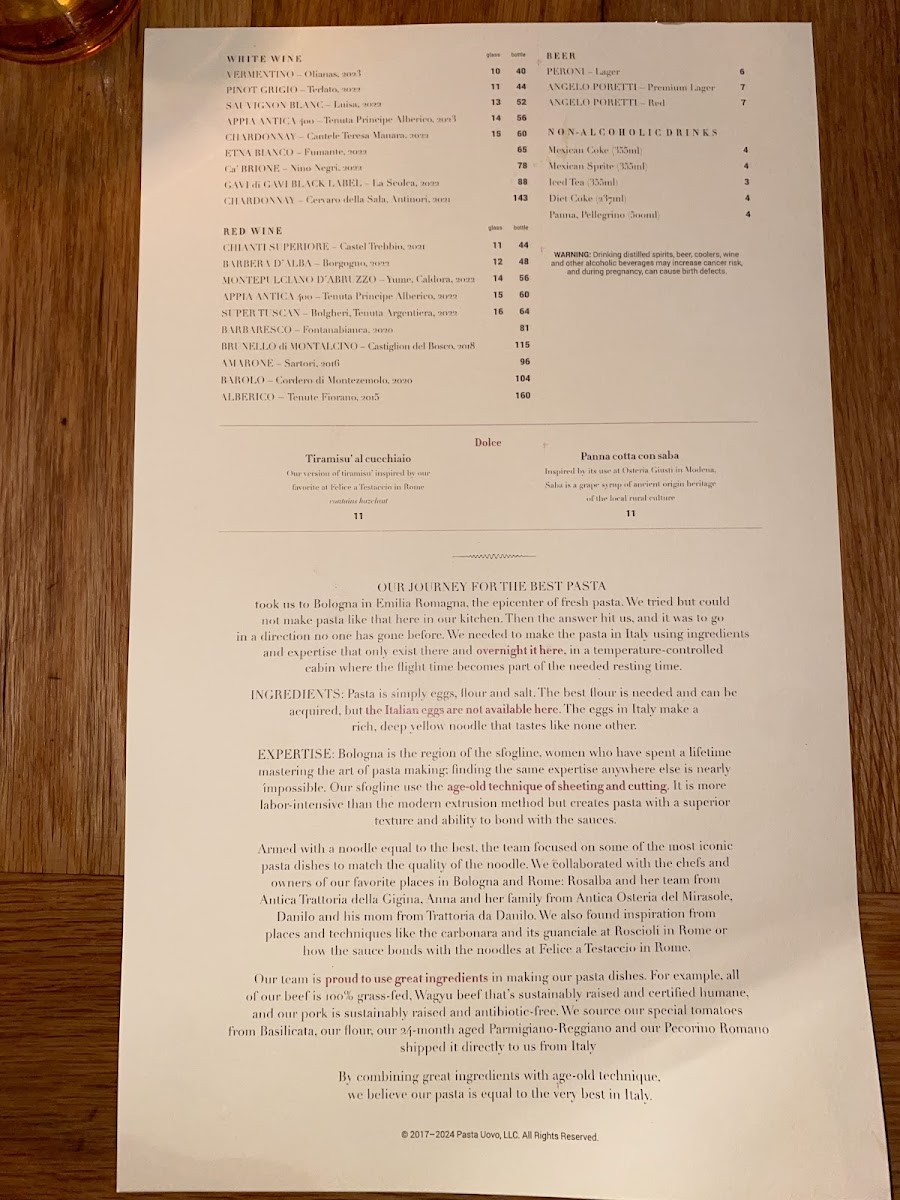 UOVO Santa Monica Menu - Image 4